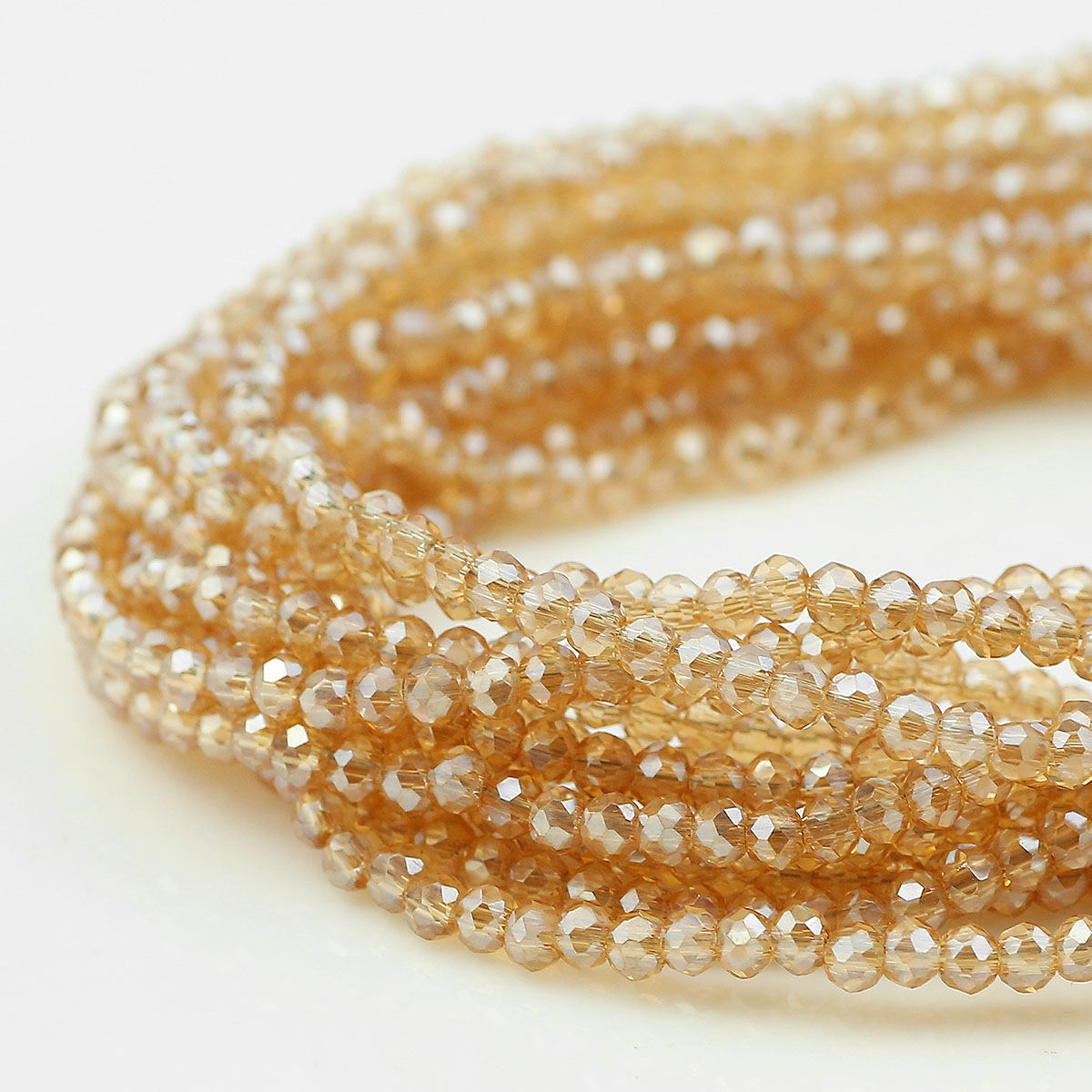 Embroidery Glass Beads - WLYeeS cuentas redondas planas de champán