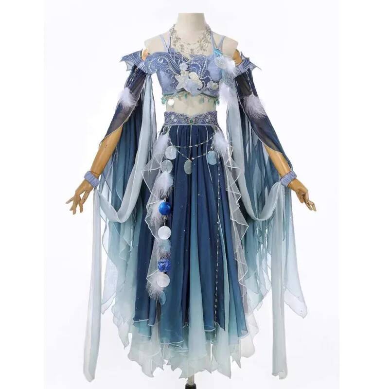 Embroidery Skirt - Vestido Azul Exótico con Bordado Intenso,
