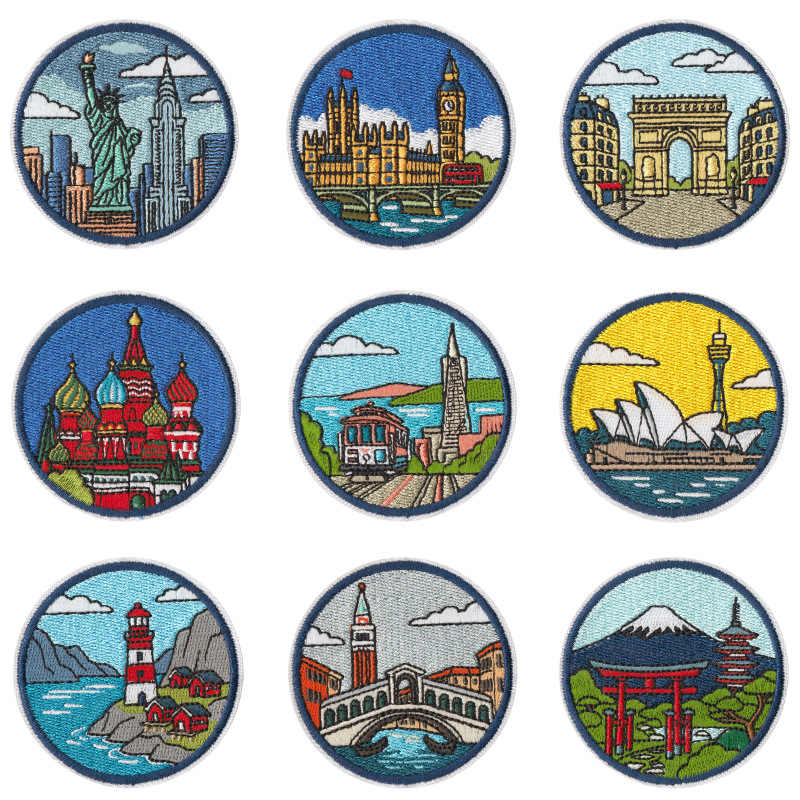 Embroidery Australia - Parche termoadhesivo bordado de monumentos de
