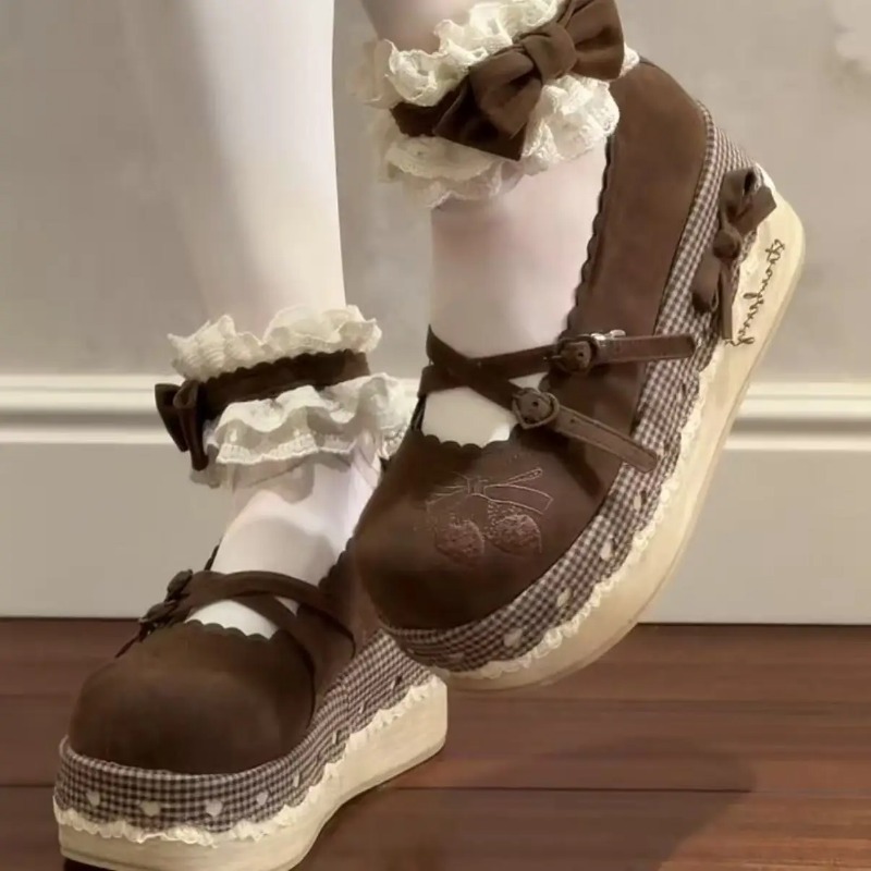 Embroidery Motif - Zapatos de Tacón Alto Lolita con