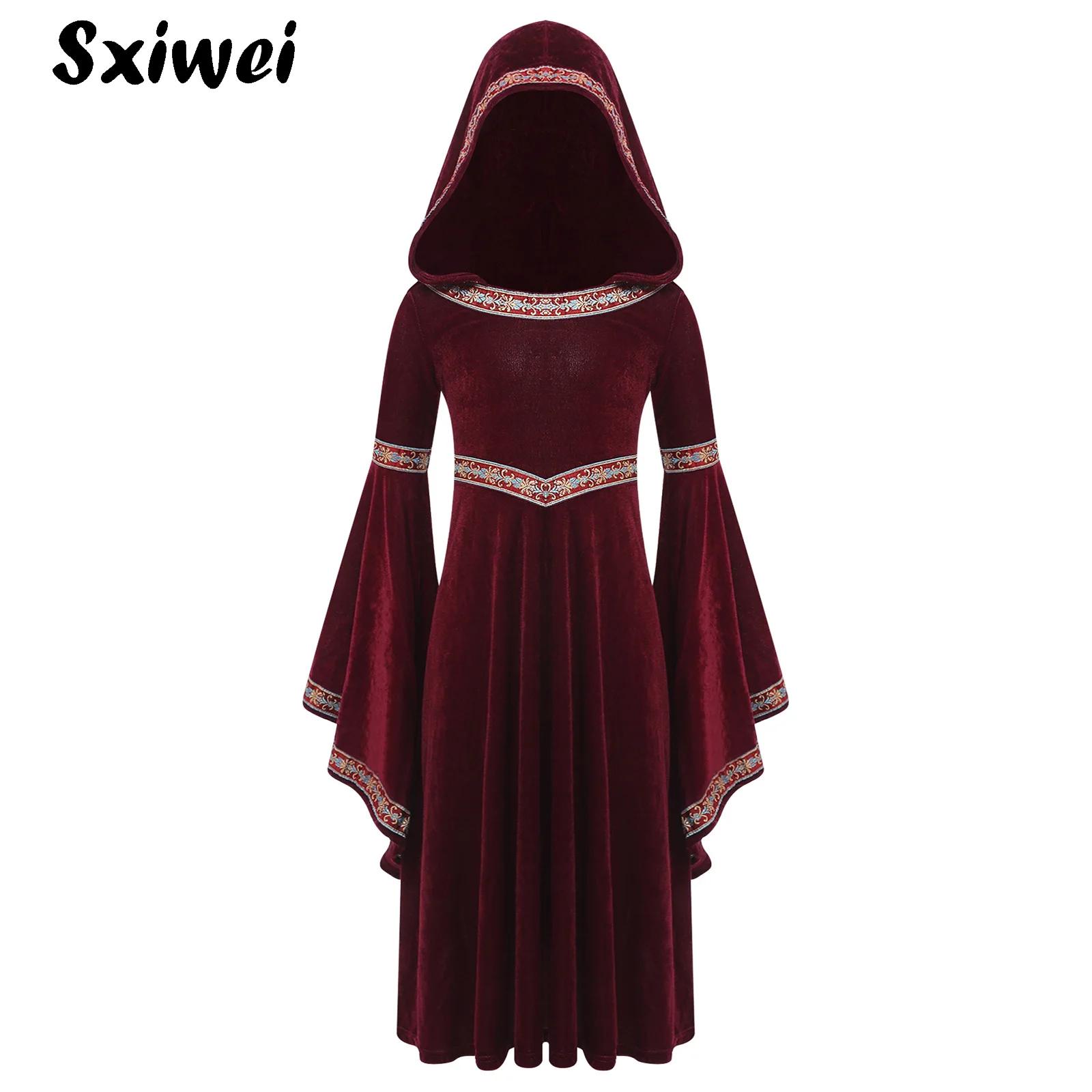 Embroidery Motif - Disfraz de princesa Medieval con capucha