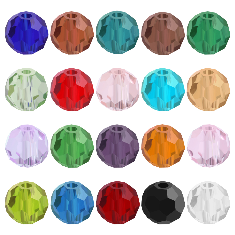 Embroidery Glass Beads - Lote de Cuentas de Cristal Facetadas