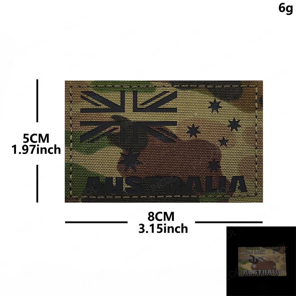 Embroidery Australia - Parches Reflectantes con Bandera de Australia,