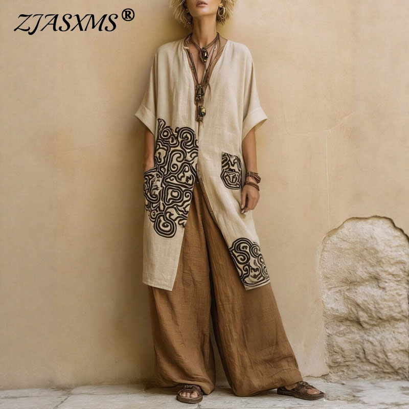 Embroidery Motif - Conjunto de 3 Piezas de Kimono