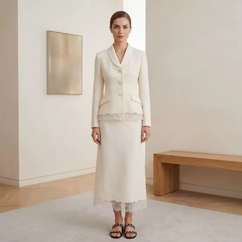 Embroidery Skirt - Conjunto de Falda y Blazer de