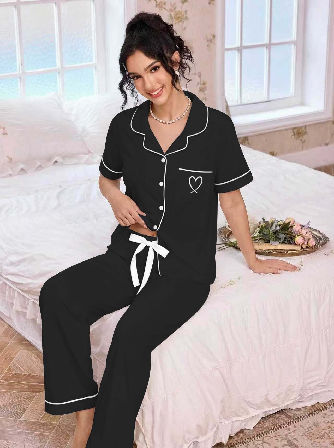 Embroidery Set - Conjunto de Pijama para Mujer con
