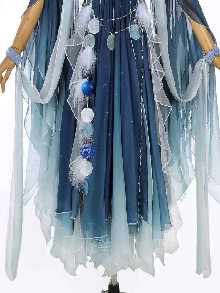 Vestido Azul Exótico con Borda - Embroidery Skirt reseña y precio