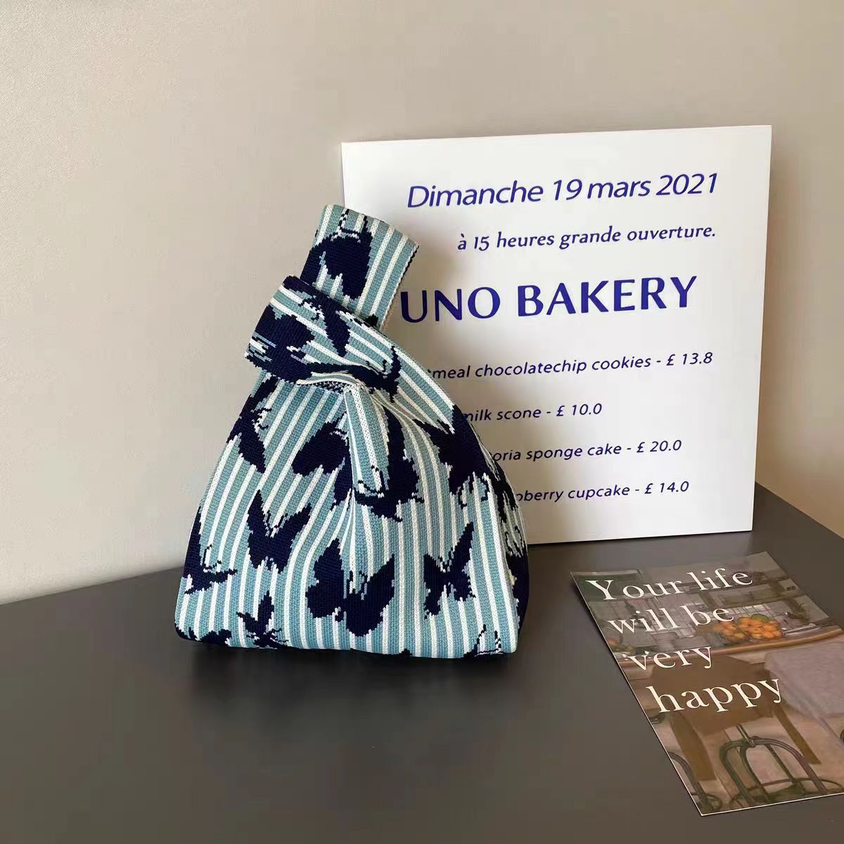 Bolso de mano de punto hecho a - Embroidery Knot reseña y precio