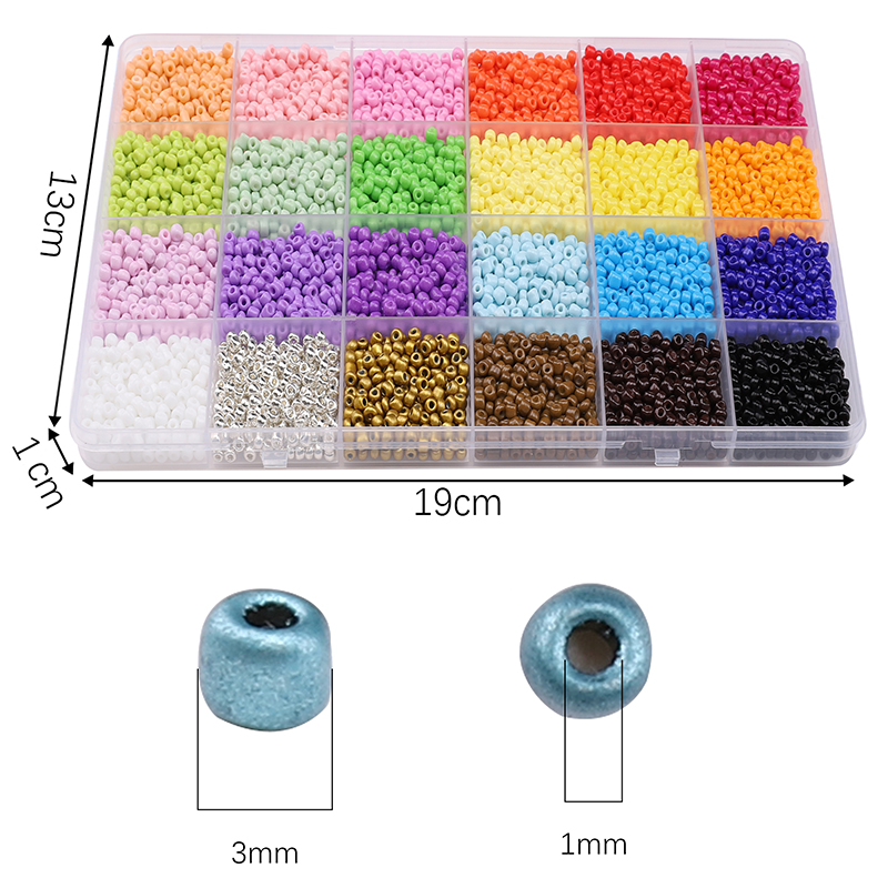 1 juego/bolsa 3mm 24 rejilla c - Embroidery Glass Beads reseña y precio
