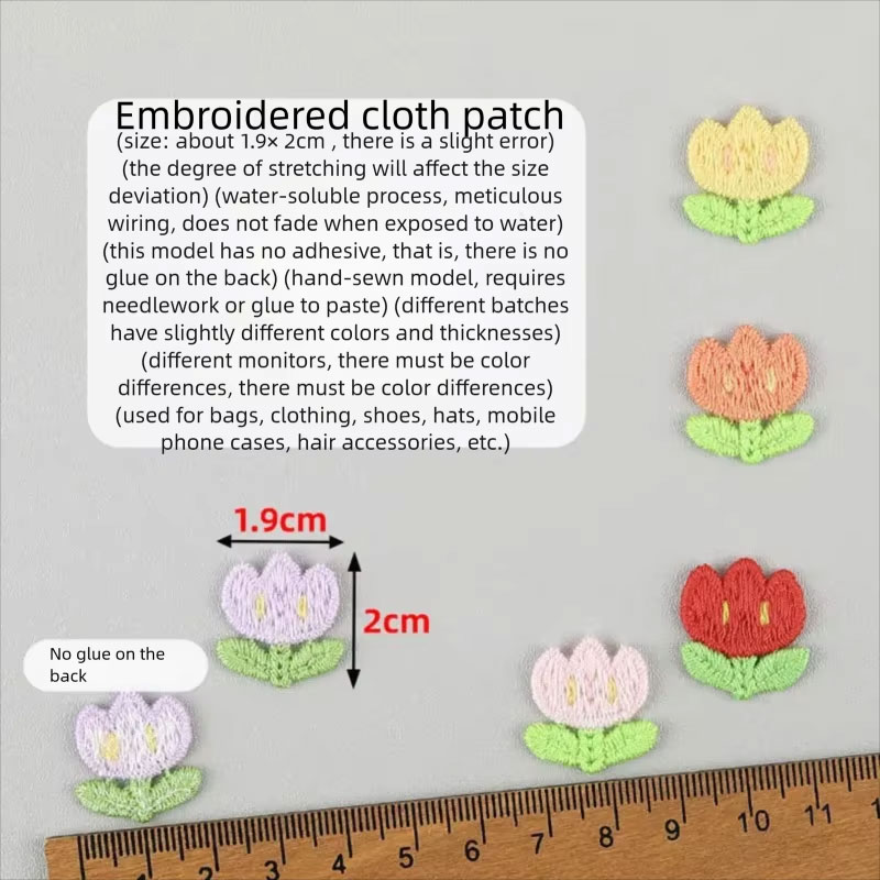 20 piezas de apliques florales - Embroidery On Socks reseña y precio