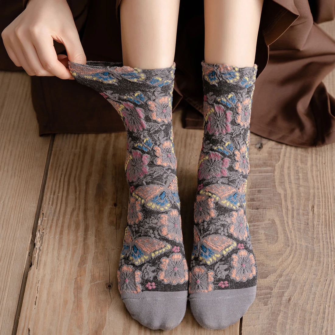 Calcetines con bordado Floral  - Embroidery On Socks reseña y precio