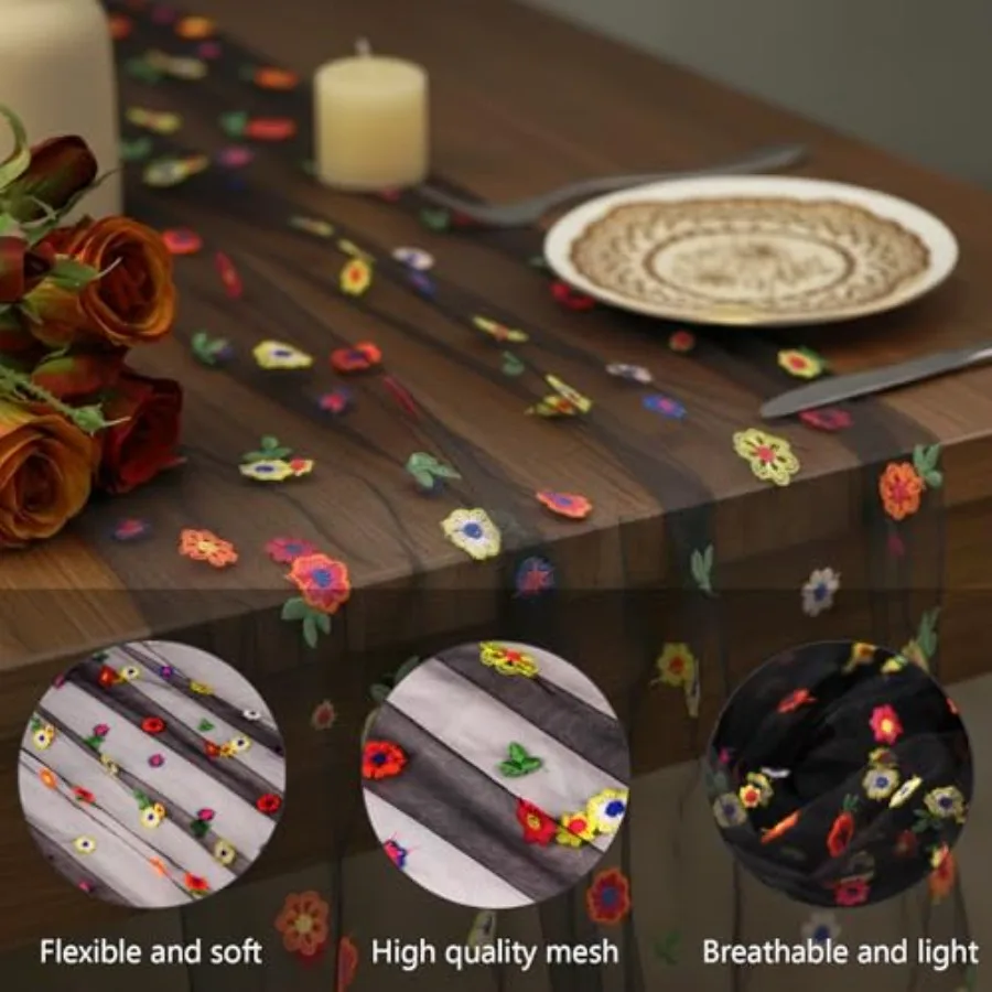 Camino de Mesa Bordado con Dis - Embroidery Kitchen reseña y precio