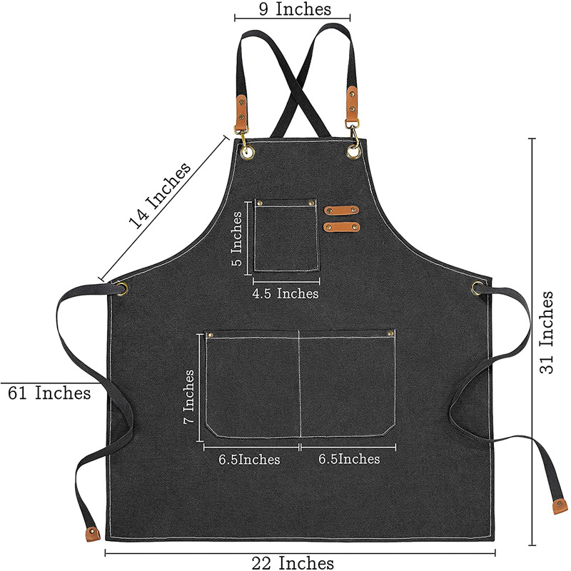 Delantal de lona impermeable c - Embroidery Kitchen reseña y precio