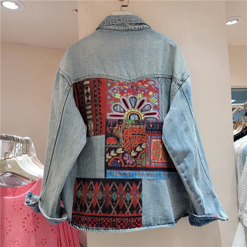 Chaqueta vaquera empalmada con - Embroidery Jeans reseña y precio