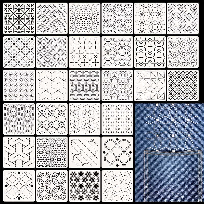 30 Uds plantillas de bordado p - Embroidery Motif reseña y precio