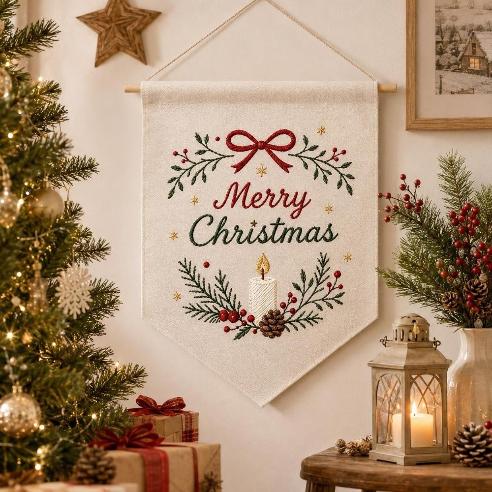 Kit de bordado navideño hecho  - Embroidery For Beginners reseña y precio