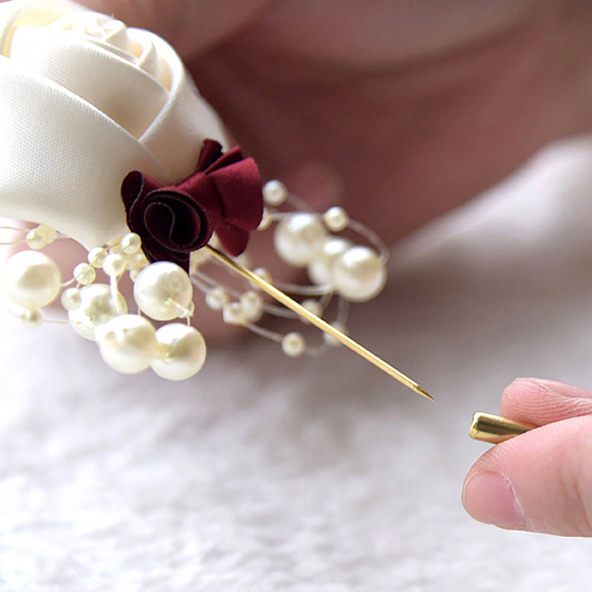 1 Pieza de Boutonnière de Rosa - Embroidery Knot reseña y precio