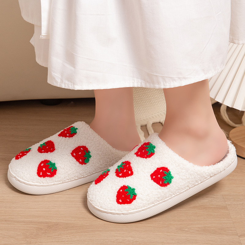 Pantuflas de fresa para mujer, - Embroidery Cotton reseña y precio