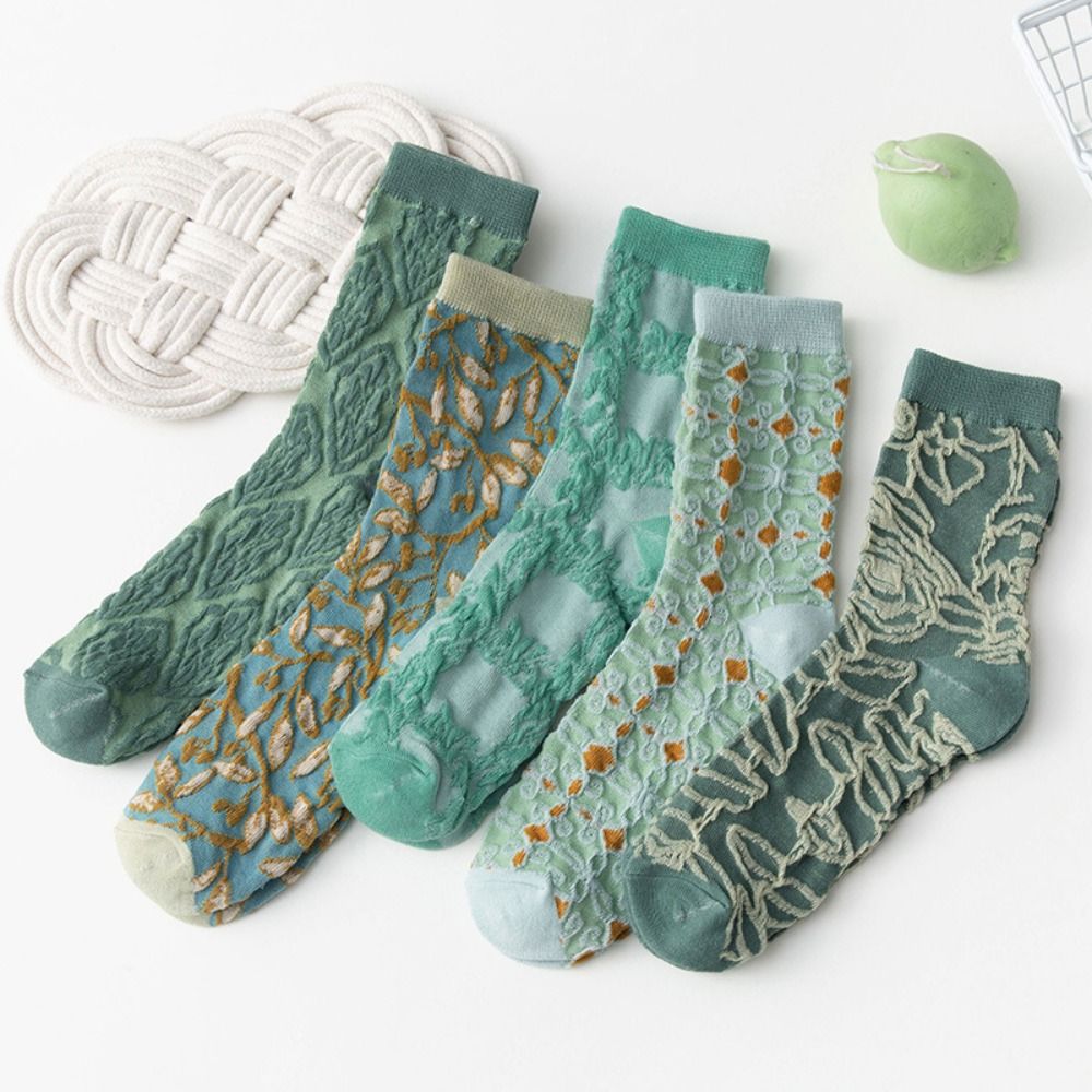 5 Pares de Calcetines Vintage  - Embroidery On Socks reseña y precio