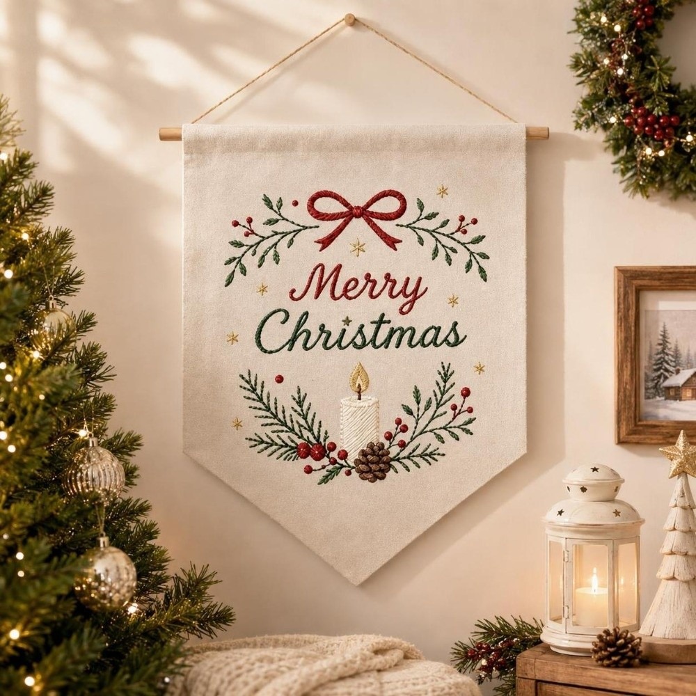 Kit de bordado navideño hecho  - Embroidery For Beginners reseña y precio