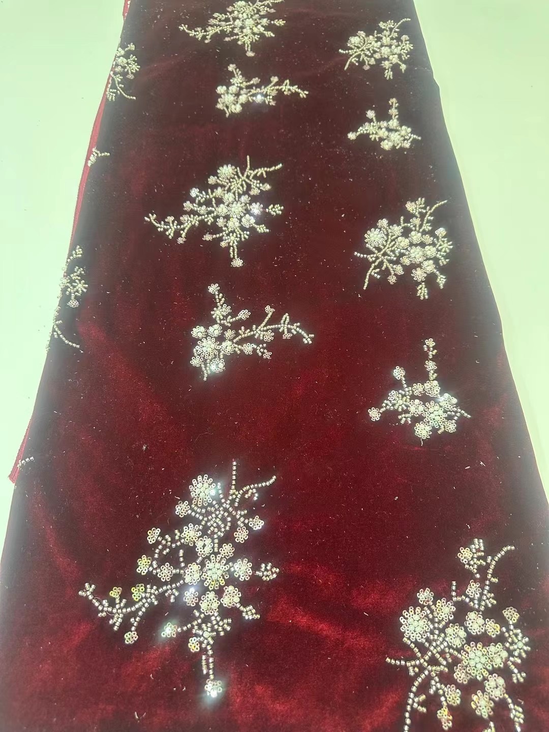 Encaje de terciopelo con cuent - Embroidery Net Dress reseña y precio