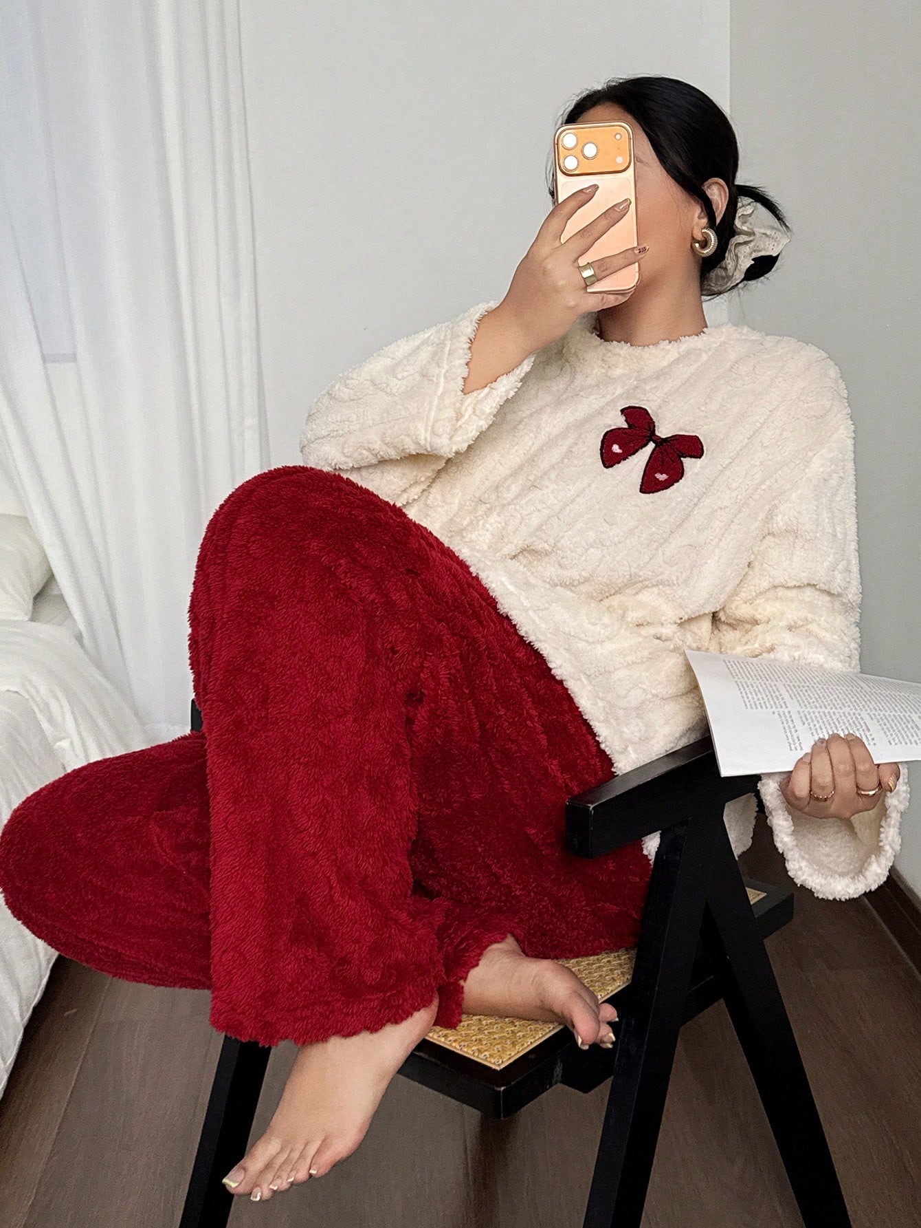 Pijamas de Franela Gruesa para - Embroidery Set reseña y precio